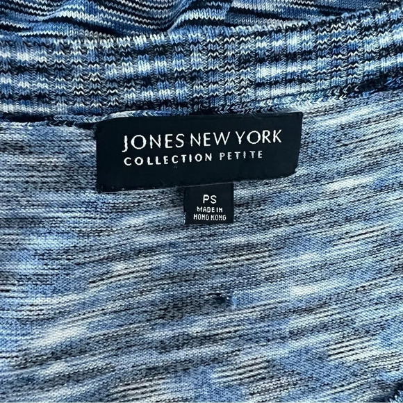 Jones New York Collection Stretch Knit Tank Top Petite Small Blue Black White - Picture 6 of 6
